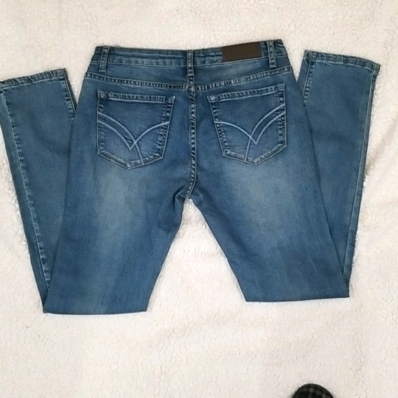 William Rast Studded Skinny Blue Jeans - Picture 3 of 7